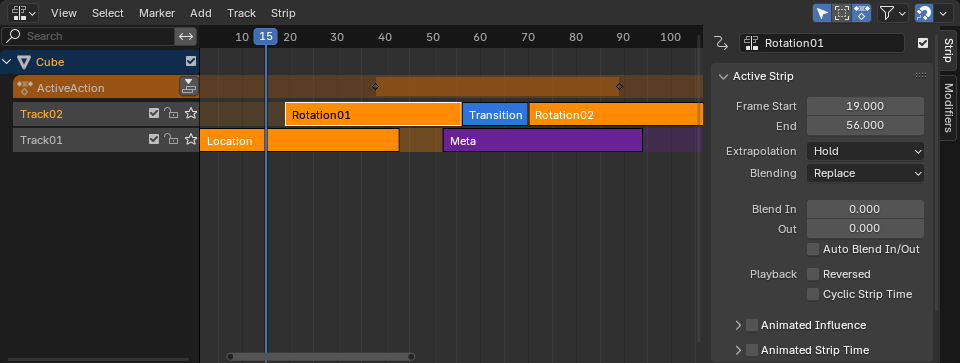 ～blender Sections | Editors | Nonlinear Animation