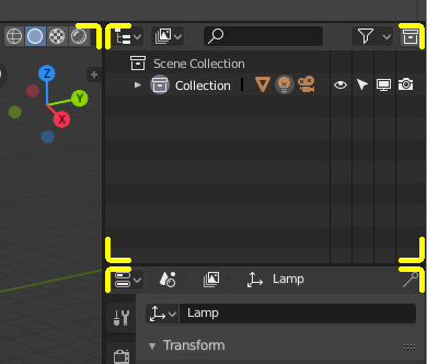 ～blender Sections | User Interface | Areas