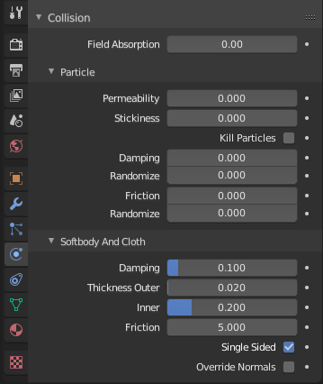 ～blender Sections | Physics | Collision