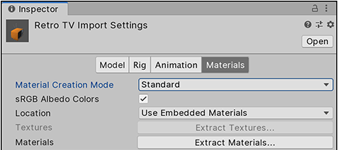 〜Unity Graphics Model マテリアルタブ〜