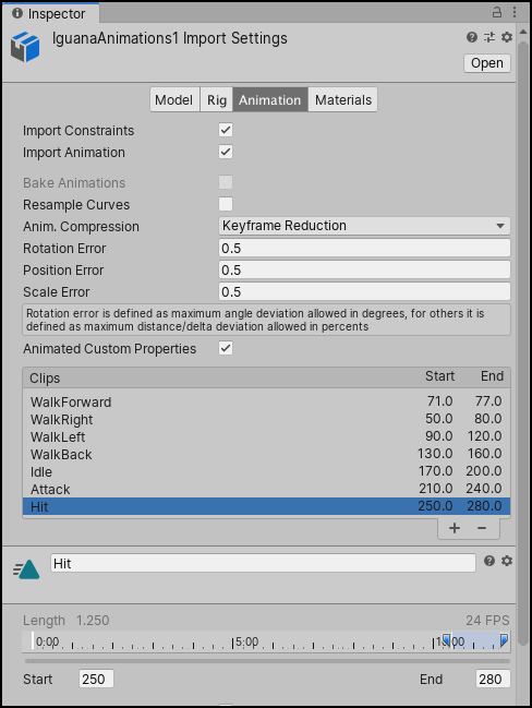 〜Unity Graphics Model アニメーションクリップの抽出〜